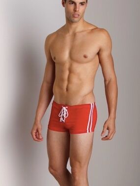 Jocko Football Lick Square Cut Swimsuit Large Gently worn 80% polyester